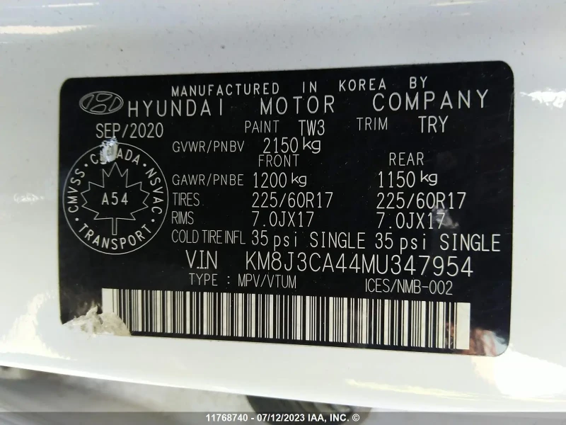 2021 Hyundai Tucson с пробегом 125 704 км