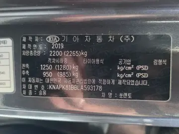 2019 Kia Sorento с пробегом 108 384 км